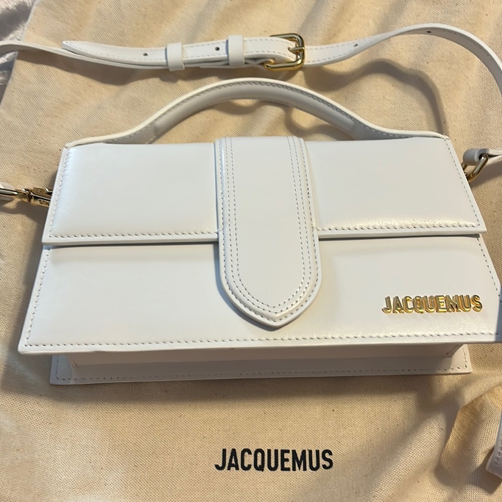 Authentic Jacquemus White 'Le Grand Bambino' Bag bag..worn once